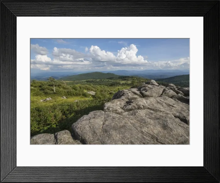 Framed Print : View from one of the many rocky summits of Grayson Highlands State Park, Virginia Framed Print : View from one of the many rocky summits of Grayson Highlands State Park, Virginia
