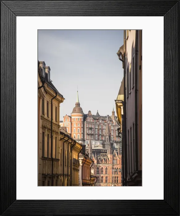 Framed Print : View of Mariaberget from Gamla Stan, Stockholm, Sweden, Scandinavia, Europe Framed Print : View of Mariaberget from Gamla Stan, Stockholm, Sweden, Scandinavia, Europe