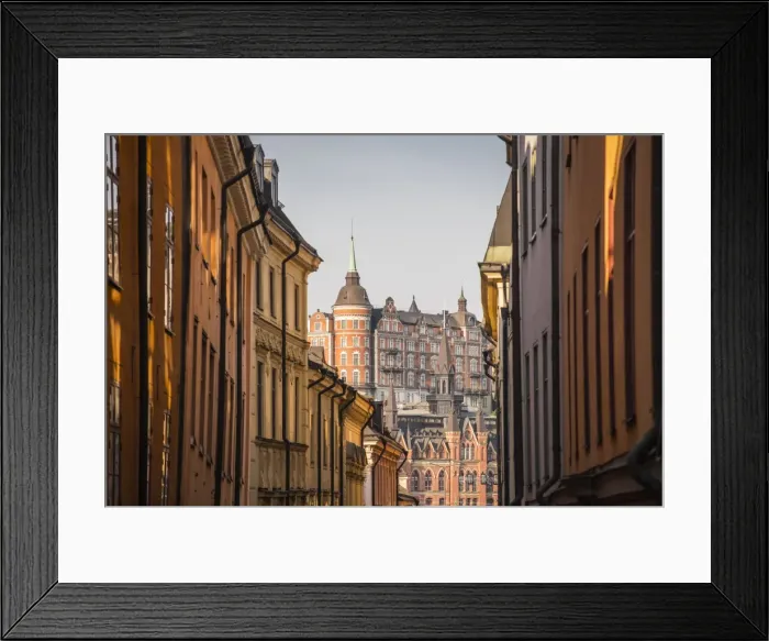 Framed Print : View of Mariaberget from historic Gamla Stan in Stockholm, Sweden, Scandinavia, Europe Framed Print : View of Mariaberget from historic Gamla Stan in Stockholm, Sweden, Scandinavia, Europe