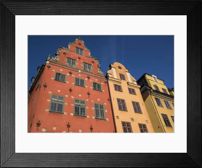 Framed Print : Colorful buildings in Stortorget, located in historic Gamla Stan, Stockholm, Sweden Framed Print : Colorful buildings in Stortorget, located in historic Gamla Stan, Stockholm, Sweden