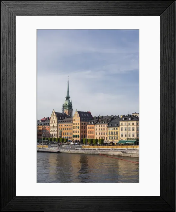 Framed Print : Historic architecture in Gamla Stan, Stockholm, Sweden, Scandinavia, Europe
