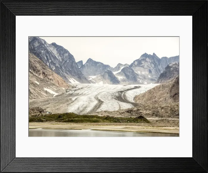 Framed Print : Prins Christian Sund, lateral and medial moraines on Igdlorssuit Glacier, southern Greenland Framed Print : Prins Christian Sund, lateral and medial moraines on Igdlorssuit Glacier, southern Greenland