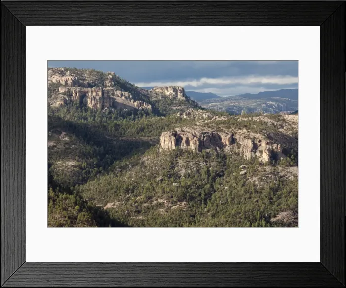 Framed Print : Volcanic plateau of Sierra Tarahumara, above Copper Canyon, Chihuahua, Mexico, North