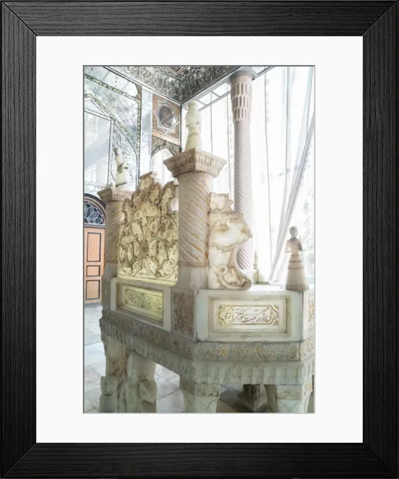Framed Print : Ivan-e Takht-e Marmar (Marble Throne Verandah), Golestan Palace, UNESCO World Heritage Site Framed Print : Ivan-e Takht-e Marmar (Marble Throne Verandah), Golestan Palace, UNESCO World Heritage Site