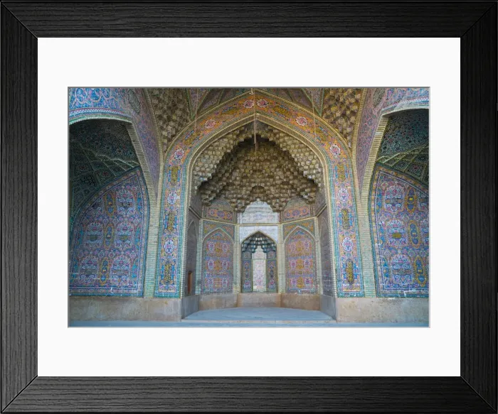 Framed Print : Late 19th century tiling at Nasir-al Molk Mosque, Shiraz, Iran, Middle East Framed Print : Late 19th century tiling at Nasir-al Molk Mosque, Shiraz, Iran, Middle East