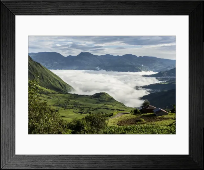 Framed Print : Valley filled with cloud in Andes central highlands, hiding the Nariz del Diablo Framed Print : Valley filled with cloud in Andes central highlands, hiding the Nariz del Diablo
