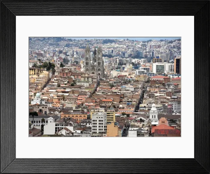 Framed Print : View from Panecillo, Quito, Ecuador, South America Framed Print : View from Panecillo, Quito, Ecuador, South America