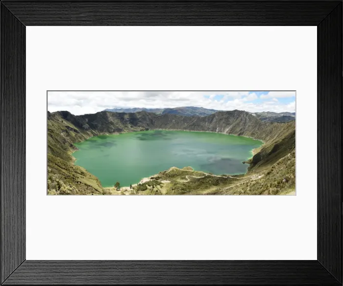 Framed Print : Lago Quilotoa, caldera lake in extinct volcano in central highlands of Andes, Ecuador Framed Print : Lago Quilotoa, caldera lake in extinct volcano in central highlands of Andes, Ecuador