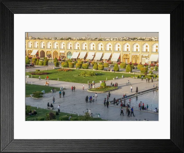 Framed Print : View across Naqsh-e (Imam) Square, UNESCO World Heritage Site, from Ali Qapu Palace Framed Print : View across Naqsh-e (Imam) Square, UNESCO World Heritage Site, from Ali Qapu Palace