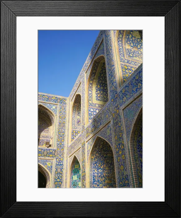 Framed Print : Courtyard walls, Imam Mosque, Isfahan, Iran, Middle East Framed Print : Courtyard walls, Imam Mosque, Isfahan, Iran, Middle East