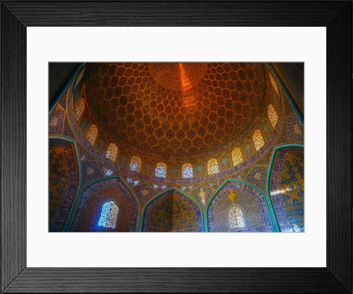 Framed Print : Interior of the dome of Sheikh Lotfollah Mosque, Isfahan, Iran, Middle East Framed Print : Interior of the dome of Sheikh Lotfollah Mosque, Isfahan, Iran, Middle East