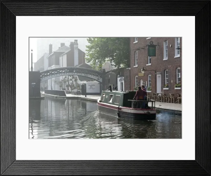 Framed Print : Gas Street Basin, Birmingham Canal Navigations (BCN), Birmingham, West Midlands, England Framed Print : Gas Street Basin, Birmingham Canal Navigations (BCN), Birmingham, West Midlands, England