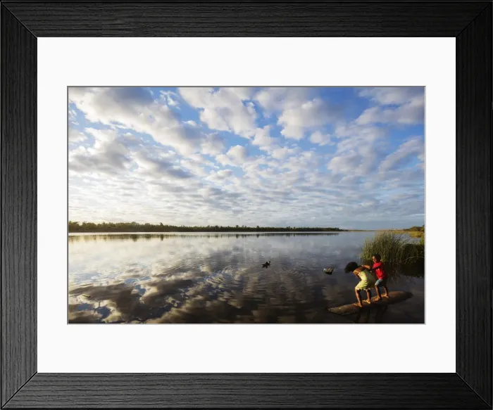 Framed Print : Clouds at sunset, Pangalanes Lakes canal system, Tamatave, eastern area, Madagascar Framed Print : Clouds at sunset, Pangalanes Lakes canal system, Tamatave, eastern area, Madagascar