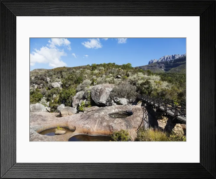 Framed Print : Weathered rock pools, Andringitra National Park, Ambalavao, central area, Madagascar Framed Print : Weathered rock pools, Andringitra National Park, Ambalavao, central area, Madagascar