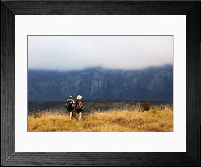 Framed Print : Girls hiking on a trail, Andringitra National Park, Ambalavao, central area, Madagascar Framed Print : Girls hiking on a trail, Andringitra National Park, Ambalavao, central area, Madagascar