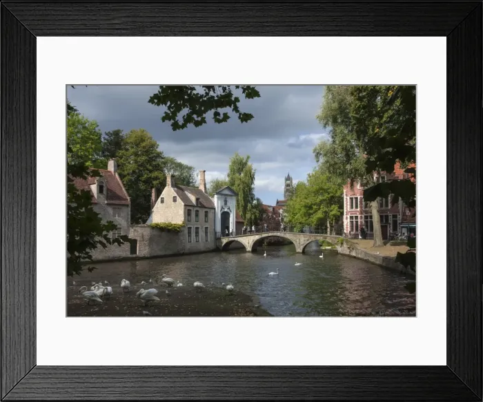Framed Print : Bridge and Gateway to Begijnhof, Bruges, UNESCO World Heritage Site, Belgium, Europe