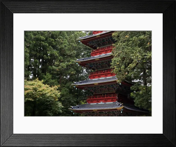 Framed Print : Pagoda outside the Tokugawa Mausoleum, Nikko, UNESCO World Heritage Site, Honshu