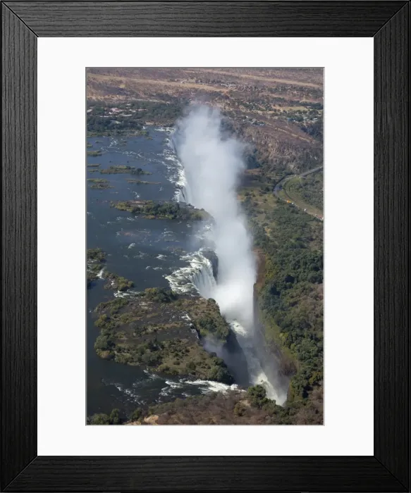 Framed Print : Victoria Falls, aerial view, UNESCO World Heritage Site, Zimbabwe, Africa Framed Print : Victoria Falls, aerial view, UNESCO World Heritage Site, Zimbabwe, Africa