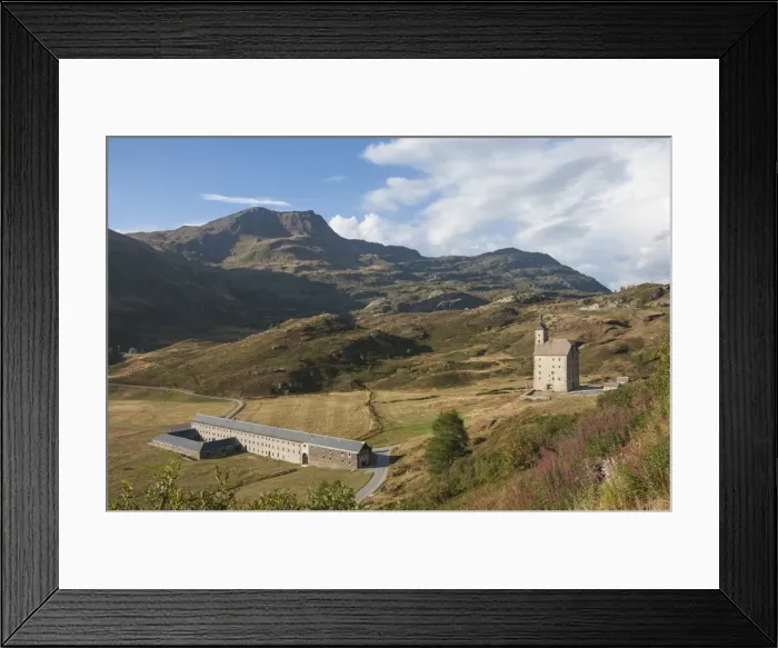 Framed Print : Old Monastery and Retreat, now a Hostelry, situated below the summit of the Simplon Pass Framed Print : Old Monastery and Retreat, now a Hostelry, situated below the summit of the Simplon Pass