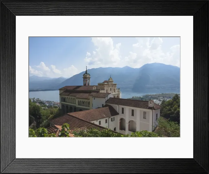 Framed Print : Madonna del Sasso, Monastery, Orselina, Locarno, Lake Maggiore, Ticino, Switzerland Framed Print : Madonna del Sasso, Monastery, Orselina, Locarno, Lake Maggiore, Ticino, Switzerland