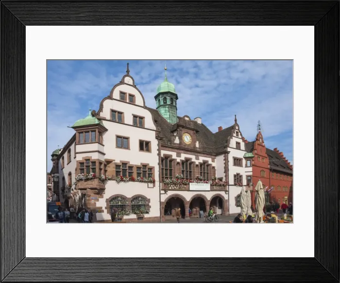 Framed Print : Rathaus, Rathausplatz, Freiburg im Breisgau, Black Forest, Baden-Wurttemberg, Germany Framed Print : Rathaus, Rathausplatz, Freiburg im Breisgau, Black Forest, Baden-Wurttemberg, Germany