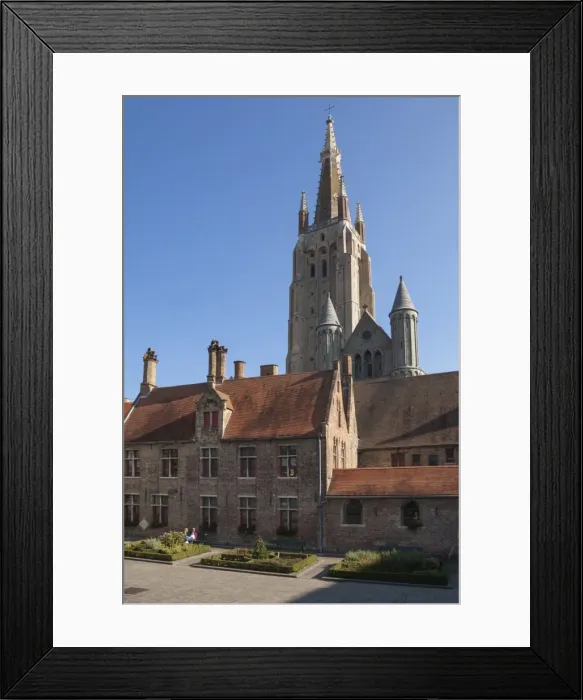 Framed Print : Church of Our Lady, and precinct, Bruges, UNESCO World Heritage Site, Belgium, Europe