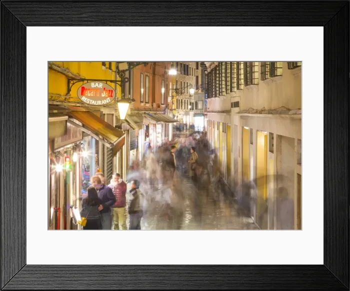 Framed Print : Narrow street at night, Venice, UNESCO World Heritage Site, Veneto, Italy, Europe Framed Print : Narrow street at night, Venice, UNESCO World Heritage Site, Veneto, Italy, Europe