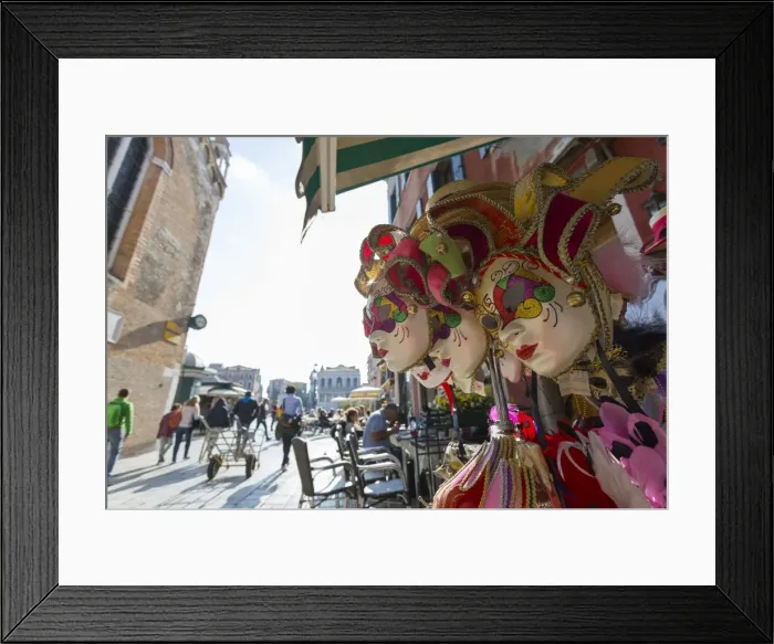 Framed Print : Venetian masks at Campo Santo Stefano, Venice, UNESCO World Heritage Site, Veneto Framed Print : Venetian masks at Campo Santo Stefano, Venice, UNESCO World Heritage Site, Veneto