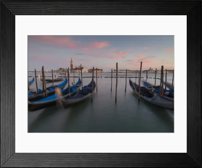 Framed Print : View to San Giorgio Maggiore and Gondola Service, Venice, UNESCO World Heritage Site Framed Print : View to San Giorgio Maggiore and Gondola Service, Venice, UNESCO World Heritage Site