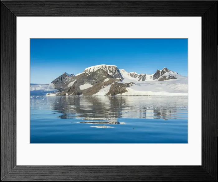 Framed Print : Mountains reflecting in glassy water of Hope Bay, Antarctica, Polar Regions Framed Print : Mountains reflecting in glassy water of Hope Bay, Antarctica, Polar Regions