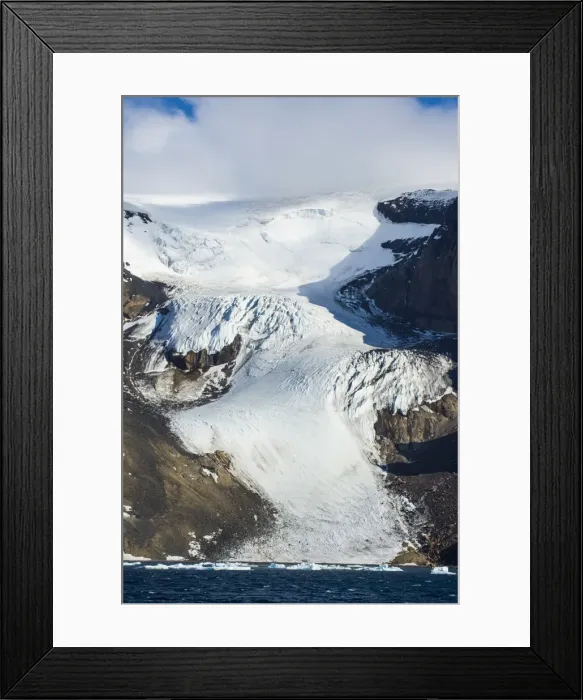 Framed Print : Glacier on Brown Bluff huge volcanic basalt, Tabarin Peninsula, Antarctica, Polar Regions Framed Print : Glacier on Brown Bluff huge volcanic basalt, Tabarin Peninsula, Antarctica, Polar Regions