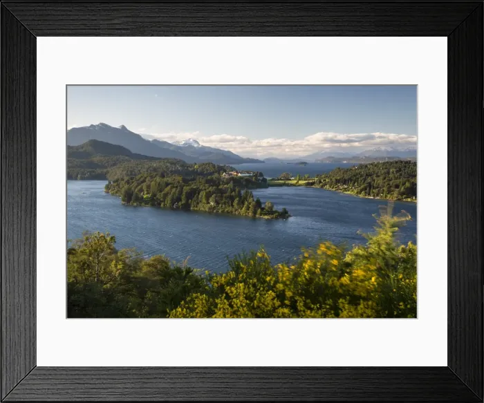 Framed Print : Lago Perito Moreno and Hotel Llao-Llao from Circuito Chico, near Bariloche, Nahuel Framed Print : Lago Perito Moreno and Hotel Llao-Llao from Circuito Chico, near Bariloche, Nahuel