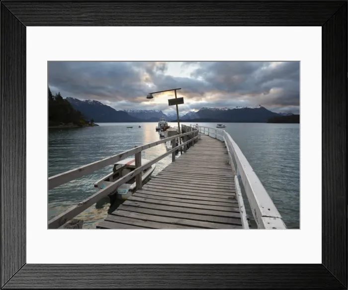Framed Print : Pier on Lake Nahuel Huapi, Puerto Angostura, Villa La Angostura, Nahuel Huapi National Park Framed Print : Pier on Lake Nahuel Huapi, Puerto Angostura, Villa La Angostura, Nahuel Huapi National Park