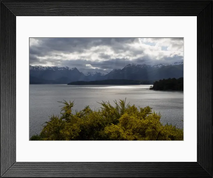 Framed Print : View across Lake Nahuel Huapi, Villa La Angostura, Nahuel Huapi National Park, Lake District Framed Print : View across Lake Nahuel Huapi, Villa La Angostura, Nahuel Huapi National Park, Lake District