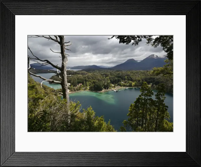 Framed Print : View of Lago Nahuel Huapi from Mirador Bahia Mansa, Parque Nacional Los Arrayanes