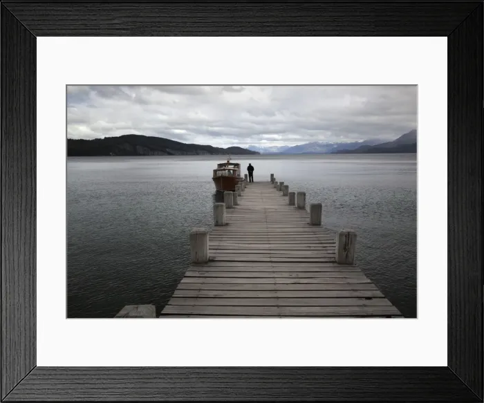 Framed Print : Pier on Lake Nahuel Huapi, Villa La Angostura, Nahuel Huapi National Park, The Lake District Framed Print : Pier on Lake Nahuel Huapi, Villa La Angostura, Nahuel Huapi National Park, The Lake District