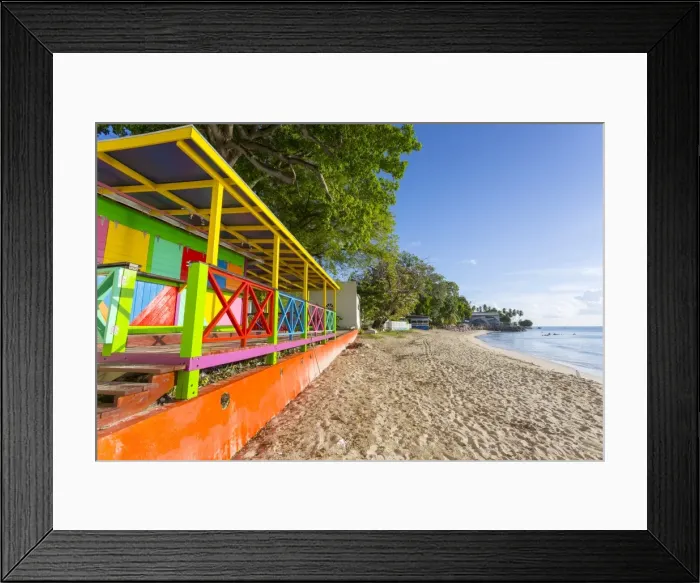 Framed Print : Colourful Beach Hut, Speightstown, St. Peter, Barbados, West Indies, Caribbean, Central Framed Print : Colourful Beach Hut, Speightstown, St. Peter, Barbados, West Indies, Caribbean, Central