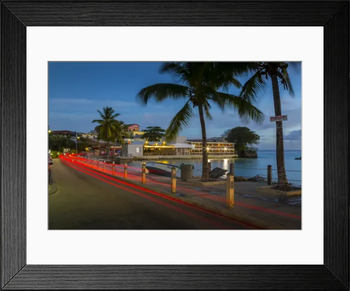 Framed Print : St. Lawrence Gap at dusk, Christ Church, Barbados, West Indies, Caribbean, Central Framed Print : St. Lawrence Gap at dusk, Christ Church, Barbados, West Indies, Caribbean, Central