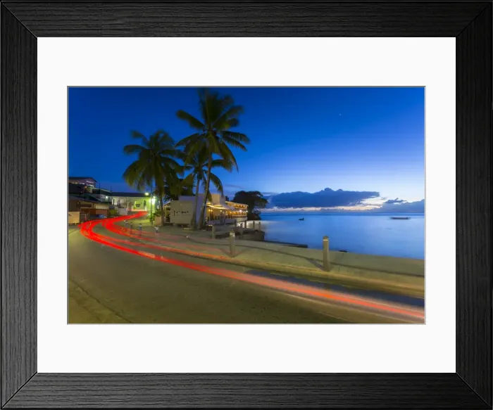 Framed Print : St. Lawrence Gap at dusk, Christ Church, Barbados, West Indies, Caribbean, Central Framed Print : St. Lawrence Gap at dusk, Christ Church, Barbados, West Indies, Caribbean, Central