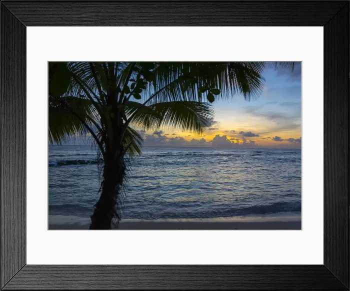 Framed Print : Sunset at Savannah Beach, Christ Church, Barbados, West Indies, Caribbean, Central Framed Print : Sunset at Savannah Beach, Christ Church, Barbados, West Indies, Caribbean, Central