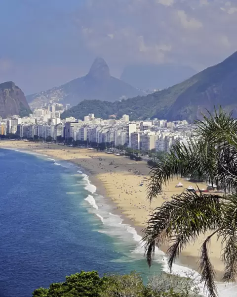 Copacabana Beach viewed from the Forte Duque de Caxias, Leme, Rio de Janeiro, Brazil