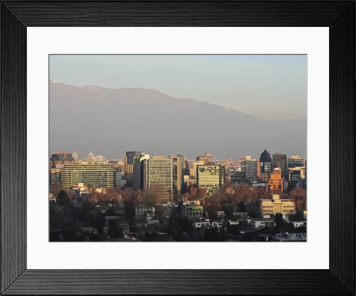 Framed Print : View from the Parque Metropolitano towards the high rise buildings in the financial sector Framed Print : View from the Parque Metropolitano towards the high rise buildings in the financial sector