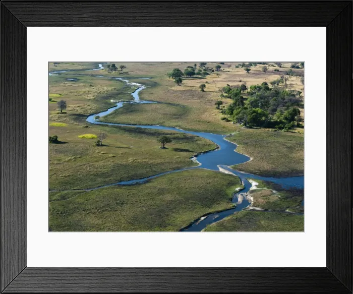 Framed Print : Aerial view of the Okavango Delta, Botswana, Africa Framed Print : Aerial view of the Okavango Delta, Botswana, Africa