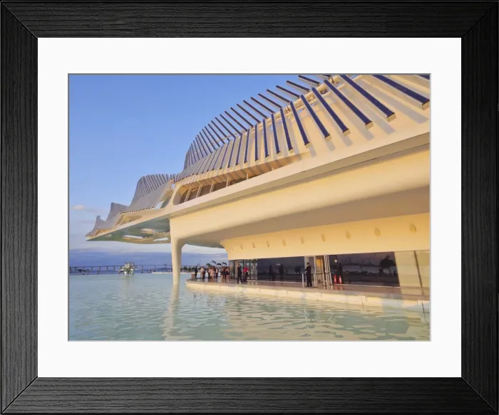 Framed Print : View of the Museum of Tomorrow (Museu do Amanha) by Santiago Calatrava, Praca Maua Framed Print : View of the Museum of Tomorrow (Museu do Amanha) by Santiago Calatrava, Praca Maua