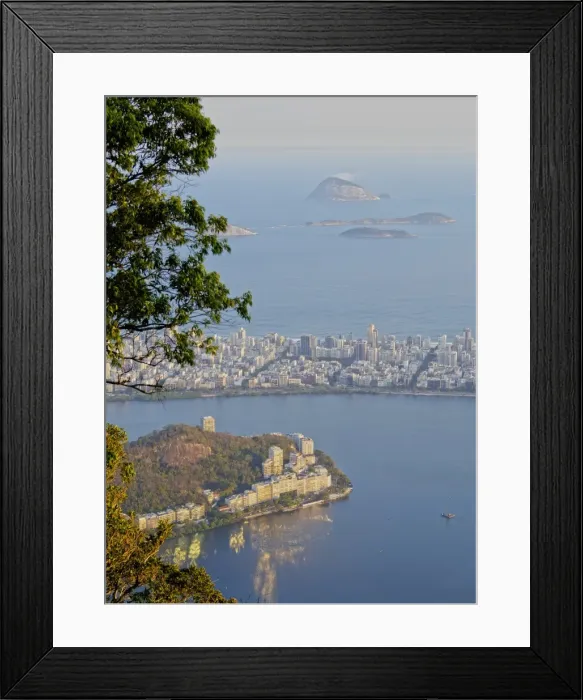 Framed Print : Elevated view of the Rodrigo de Freitas Lagoon, Corcovado, Rio de Janeiro, Brazil Framed Print : Elevated view of the Rodrigo de Freitas Lagoon, Corcovado, Rio de Janeiro, Brazil