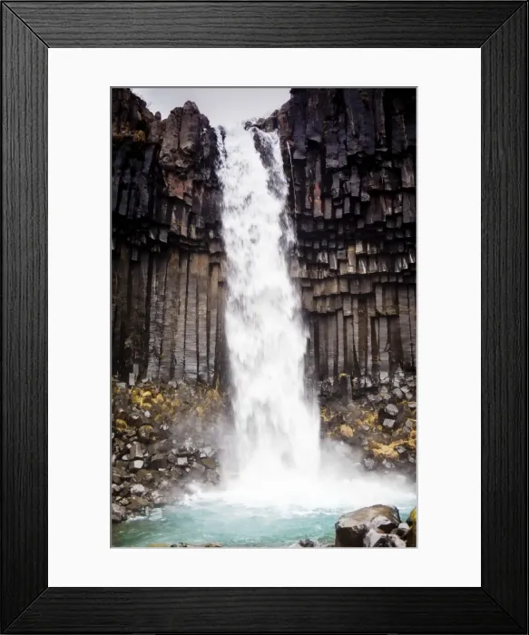 Framed Print : Svartifoss waterfall in Vatnajokull National Park, Iceland, Polar Regions Framed Print : Svartifoss waterfall in Vatnajokull National Park, Iceland, Polar Regions