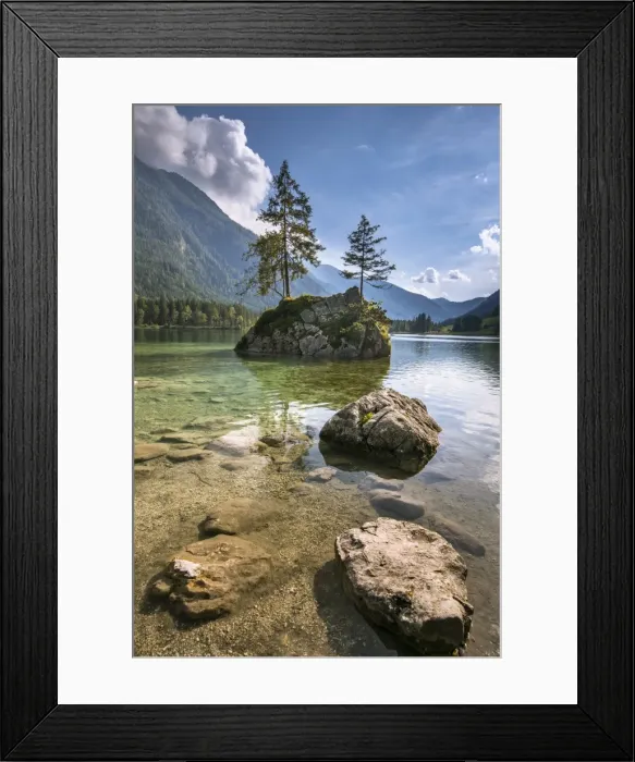 Framed Print : Lake Hintersee, Berchtesgadener Alpen, Bavaria, Germany, Europe