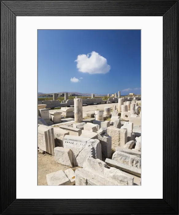 Framed Print : Archaeological remains near the harbour, Delos, UNESCO World Heritage Site, Cyclades Islands Framed Print : Archaeological remains near the harbour, Delos, UNESCO World Heritage Site, Cyclades Islands