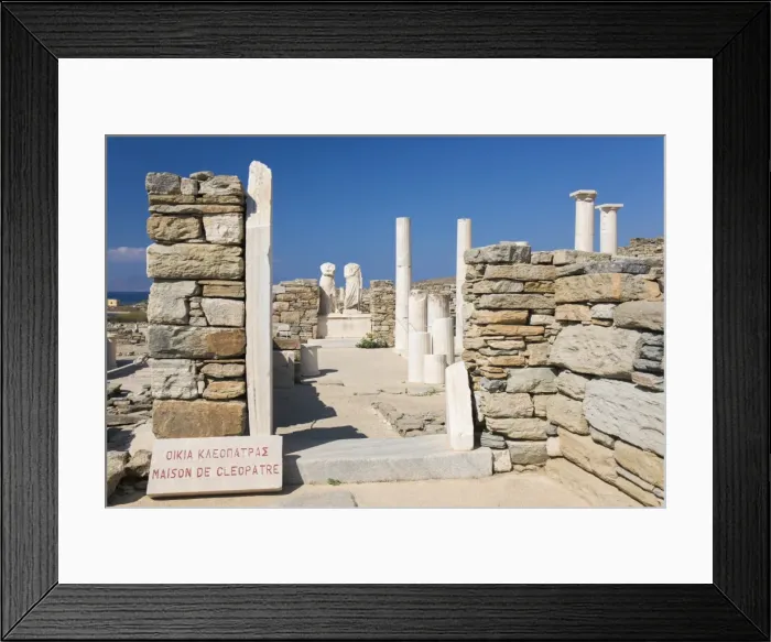 Framed Print : Archaeological remains of the House of Cleopatra, Delos, UNESCO World Heritage Site Framed Print : Archaeological remains of the House of Cleopatra, Delos, UNESCO World Heritage Site