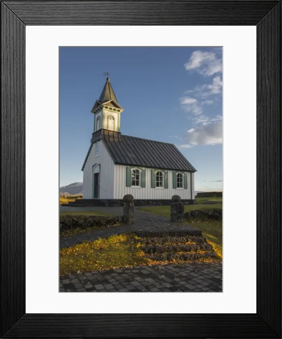 Framed Print : Church in Thingvellir, Iceland, Polar Regions Framed Print : Church in Thingvellir, Iceland, Polar Regions